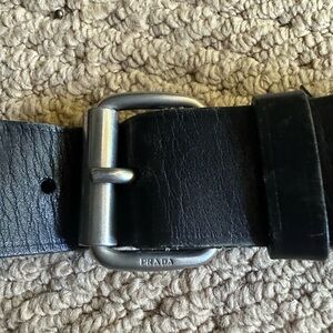 Prada Black Leather Belt
